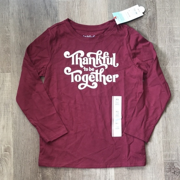 4/$25 NWT cat & Jack thankful to be together xs 4/5 for boy or girl - Picture 2 of 5